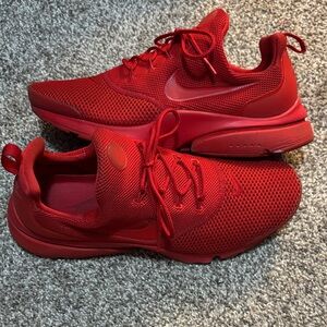 Nike Red Mesh Low-Top Athletic Sneakers